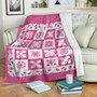 Hawaii Premium Blanket Pink Hawaii Pattern Polynesian Color