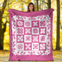 Hawaii Premium Blanket Pink Hawaii Pattern Polynesian Color