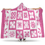 Hawaii Hooded Blanket Pink Hawaii Pattern Polynesian Color