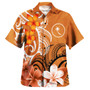 Chuuk Polynesian Pattern Combo Dress And Shirt - Floral Spirit Orange