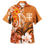 Fiji Polynesian Pattern Combo Dress And Shirt - Floral Spirit Orange