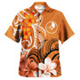 Yap Polynesian Pattern Combo Dress And Shirt - Floral Spirit Orange