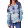 Fiji Off Shoulder Sweatshirt Flying Fijians Rugby Cup