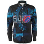 Fiji Custom Personalised Long Sleeve Shirt Bring The Heat Rugby Cup