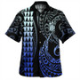 New Caledonia Combo Dress And Shirt Kakau Style Gradient Blue