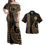 Palau Combo Dress And Shirt Kakau Style Gold