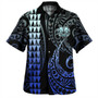 Marquesas Islands Combo Dress And Shirt Kakau Style Gradient Blue