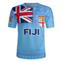 Fiji Flag Color With Traditional Patterns Men's All Over Printing Rugby Jersey