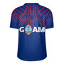 Guam Flag Color With Traditional Patterns Men's All Over Printing Rugby Jersey