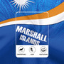 Marshall Islands Flag Color With Traditional Patterns Men's All Over Printing Rugby Jersey