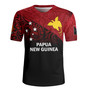 Papua New Guinea Flag Color With Traditional Patterns Men's All Over Printing Rugby Jersey