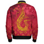 Papua New Guinea Bomber Jacket Lowpolly Pattern with Polynesian Motif