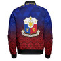 Philippines Filipinos Bomber Jacket Lowpolly Pattern with Tribal Motif