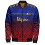 Philippines Filipinos Bomber Jacket Lowpolly Pattern with Tribal Motif