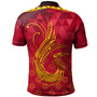 Papua New Guinea Polo Shirt Lowpolly Pattern with Polynesian Motif