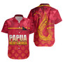 Papua New Guinea Short Sleeve Shirt Lowpolly Pattern with Polynesian Motif