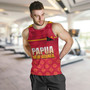 Papua New Guinea Tank Top Lowpolly Pattern with Polynesian Motif