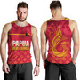 Papua New Guinea Tank Top Lowpolly Pattern with Polynesian Motif