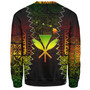 Hawaii Sweatshirt Polynesian Tribal Motif Reggae Color