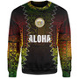 Hawaii Sweatshirt Polynesian Tribal Motif Reggae Color