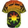 Philippines Filipinos Baseball Shirt Sun Tribal Polynesia Reggae