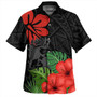 Tonga Combo Puletasi And Shirt Coat Of Arms Polynesian Hibiscus