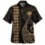Hawaii Combo Puletasi And Shirt Kanaka Kakau Style Gold