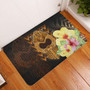 Hawaii Door Mat Ikaika Hawaiian With Hibiscus Flowers Retro Style