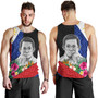 Philippines Filipinos Tank Top Ninoy Aquino With Tropical Flowers