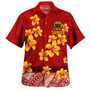 Samoa Hawaiian Shirt Plumeria Flower Fabric Design