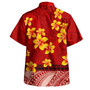 Samoa Combo Dress And Shirt Plumeria Flower Fabric Design