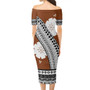 Fiji Short Sleeve Off The Shoulder Lady Dress Masi Curve