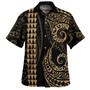 Hawaii Polynesian Combo Dress And Shirt Hawaiian Kakau Style Golden