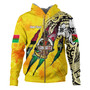 Vanuatu Hoodie Custom Vanuatuan‎ Blood Inside Me Polynesian Sleeve Tattoo Tropical Yellow