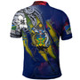 Solomon Islands Polo Shirt Custom Solomon Islander Blood Inside Me Polynesian Sleeve Tattoo Tropical Blue