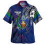 Pohnpei State Hawaiian Shirt Custom Pohnpeian Blood Inside Me Polynesian Sleeve Tattoo Tropical Blue