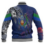 Pohnpei State Baseball Jacket Custom Pohnpeian Blood Inside Me Polynesian Sleeve Tattoo Tropical Blue