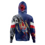 French Polynesia Hoodie Custom French Polynesian Blood Inside Me Polynesian Sleeve Tattoo Tropical Blue