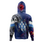 Kosrae Hoodie Custom Kosraean Blood Inside Me Polynesian Sleeve Tattoo Tropical Blue