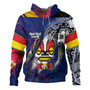 Marquesas Islands Hoodie Custom Marquesan Blood Inside Me Polynesian Sleeve Tattoo Tropical Blue