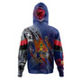 Papua New Guinea Hoodie Custom Papuan Blood Inside Me Polynesian Sleeve Tattoo Tropical Blue