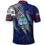 Guam Polo Shirt Custom Chamorro Blood Inside Me Polynesian Sleeve Tattoo Tropical Blue