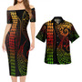 Hawaii Combo Short Sleeve Dress And Shirt Kakau Style Reggae