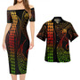 Solomon Islands Combo Short Sleeve Dress And Shirt Kakau Style Reggae