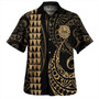Tahiti Combo Short Sleeve Dress And Shirt Kakau Style Gold
