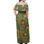 Wallis and Futuna Woman Off Shoulder Long Dress Polynesian Tropical Summer