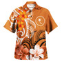 Chuuk Custom Personalised Hawaiian Shirt Polynesian Floral Spirit Orange