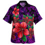 Polynesian Hawaiian Shirt Plumeria Tropical Leaf