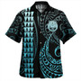 Marshall Islands Combo Short Sleeve Dress And Shirt Kakau Style Turquoise
