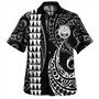 Marshall Islands Combo Short Sleeve Dress And Shirt Kakau Style White